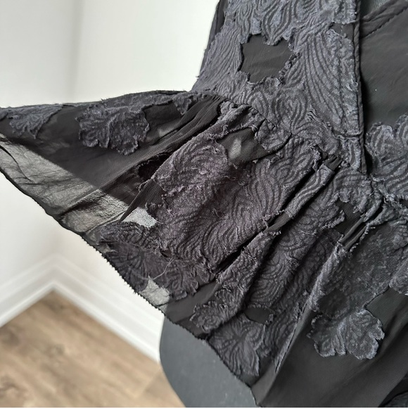 XXS Aritzia WILFRED FREE Augustine Cropped Peplum Semi Sheer Blouse - Picture 3 of 9